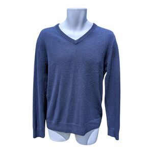 Daniel Hechter Men's 100% 2-Ply Cashmere Long Sleeve Sweater Size Medium Blue